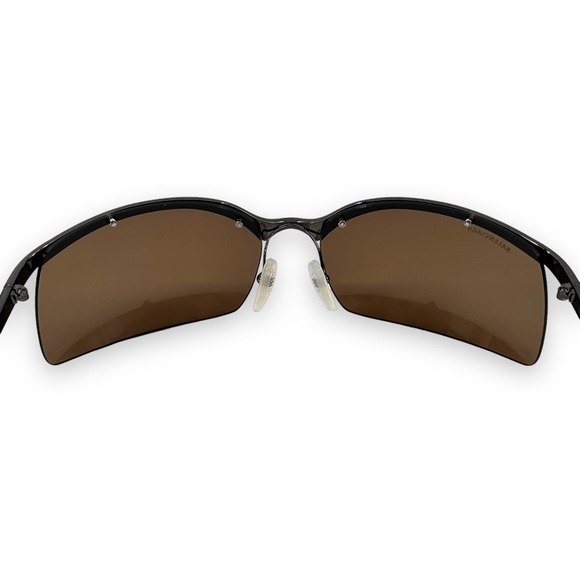 [sold] Balenciaga Black & Brown Y2K Style 70MM Rectangle Sunglasses - Picture 6 of 11